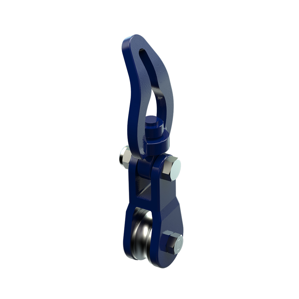 PULLEY WITH ROTATABLE GUIDE SHOE