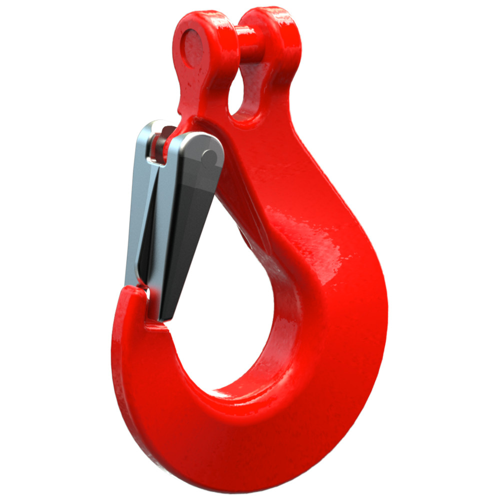 CLEVIS SLING HOOK WITH CASTED LATCHES EN 1677 G80