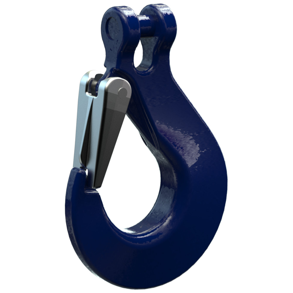 CLEVIS SLING HOOK WITH CASTED LATCHES EN 1677 G100